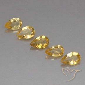 3.22ctw Natural Golden Citrine, Pear Shape, VVS-VS