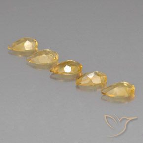 Citrine Gemstones in 8 x 5 mm (calibrated) Size for Sale, Citrine Stones in Golden Color