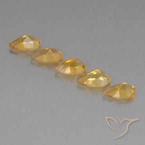 Citrine Gemstones in 8 x 5 mm (calibrated) Size for Sale, Citrine Stones in Orange-Gold  Color