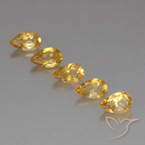 4.08ctw Natural Top Gold Citrine, Pear Shape, VVS-VS