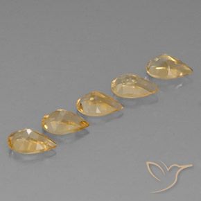 Citrine Gemstones in 8 x 5 mm (calibrated) Size for Sale, Citrine Stones in Orange-Gold  Color