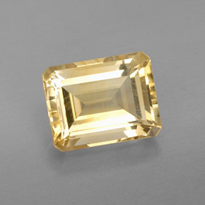 2.39 ct Yellow Citrine Gemstone, Citrine Gem in Octagon Facet Shape for Sale.
