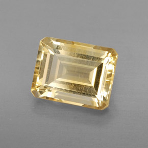 2.39 ct Yellow Citrine Stone, Natural Citrine in Octagon Facet Shape for Sale