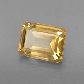 2.32 ct Yellow Citrine Stone, Natural Citrine in Octagon Facet Shape for Sale