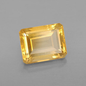 2.20 ct Yellow Citrine Stone, Natural Citrine in Octagon Facet Shape for Sale