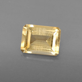1.41 ct Yellow Citrine Gemstone, Citrine Gem in Octagon Facet Shape for Sale.