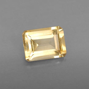1.41 ct Yellow Citrine Stone, Natural Citrine in Octagon Facet Shape for Sale