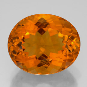 10.25 ct Orange Citrine Gemstone, Citrine Gem in Oval Facet Shape for Sale.