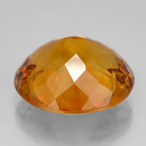 Citrine Gemstone in 17.1 x 15 mm Size for Sale, Citrine Stone in Yellow Orange Color