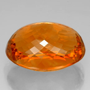 Citrine Gemstone in 30.1 x 23.2 mm Size for Sale, Citrine Stone in Yellow Orange Color