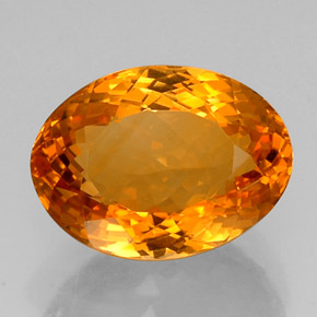 14.85 ct Orange Citrine Gemstone, Citrine Gem in Oval Facet Shape for Sale.