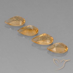 Citrine Gemstones in 8 x 5 mm (calibrated) Size for Sale, Citrine Stones in Orange-Gold  Color