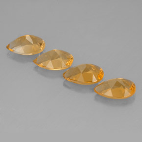 Citrine Gemstone in 7 x 5 mm (calibrated) Size for Sale, Citrine Stone in Yellow Golden Color