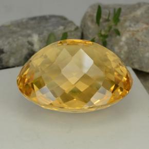 Citrine Gemstone in 25.6 x 21 mm Size for Sale, Citrine Stone in Golden Yellow Color