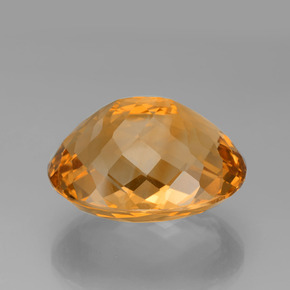Citrine Gemstone in 27.7 x 23.1 mm Size for Sale, Citrine Stone in Yellow Golden Color
