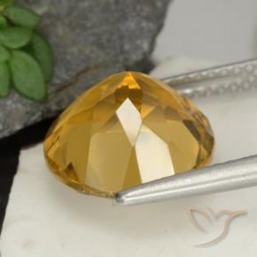 Citrine Gemstone in 11 mm (calibrated) Size for Sale, Citrine Stone in Light Brownish Golden  Color