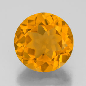 4.60 ct Gold Citrine Gemstone, Citrine Gem in Round Facet Shape for Sale.