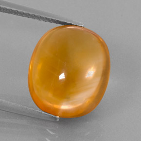 7.81 ct Orange Citrine Gemstone, Citrine Gem in Oval Cabochon Shape for Sale.