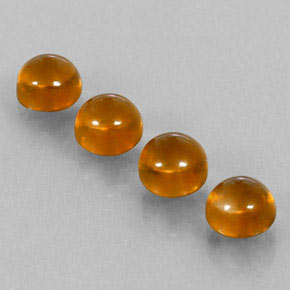 4.63 ct Gold Citrine Gemstone, Citrine Gem in Round Cabochon Shape for Sale.