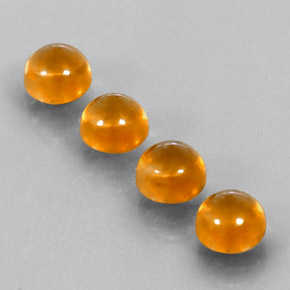 Citrine Gemstone in 6 mm (calibrated) Size for Sale, Citrine Stone in Yellow Orange Color