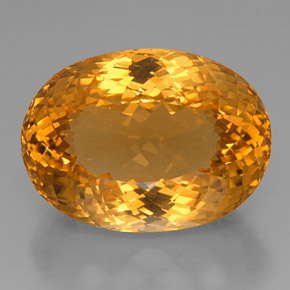 53.06 ct Yellow Citrine Gemstone, Citrine Gem in Oval Portuguese-Cut Shape for Sale.