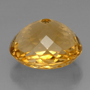 Citrine Gemstone in 25.7 x 22.3 mm Size for Sale, Citrine Stone in Yellow Golden Color