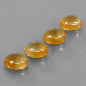 12.23 ctw Golden Citrine Stones, Natural Citrine in Oval Cabochon Shape for Sale