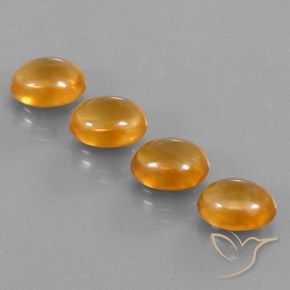 Orange-Gold Citrine Gem - 3ct Oval Cabochon (ID: 331759)