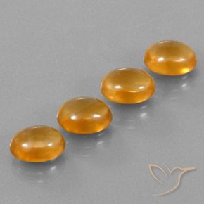 11.94 ctw Golden Citrine Stones, Natural Citrine in Oval Cabochon Shape for Sale