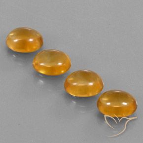 Citrine Gemstones in 10 x 8 mm (calibrated) Size for Sale, Citrine Stones in Deep Orange-Gold Color
