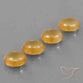 12.11 ctw Golden Citrine Stones, Natural Citrine in Oval Cabochon Shape for Sale
