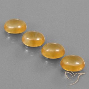 Citrine Gemstones in 10 x 8 mm (calibrated) Size for Sale, Citrine Stones in Medium-Light Orange-Gold  Color