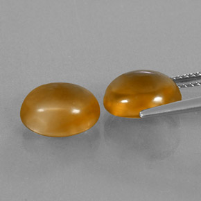 Citrine Gemstones in 10 x 8 mm (calibrated) Size for Sale, Citrine Stones in Deep Orange-Gold Color