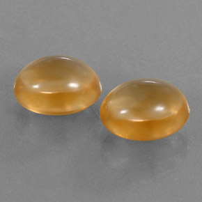 5.94 ct Orange Citrine Stone, Natural Citrine in Oval Cabochon Shape for Sale