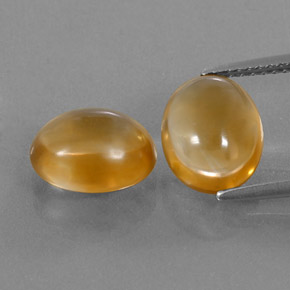 Oro Citrina Gema - 2.7ct Cabujón Óvalo (ID: 331786)