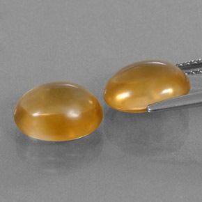 Citrine Gemstones in 10 x 8 mm (calibrated) Size for Sale, Citrine Stones in Gold Color