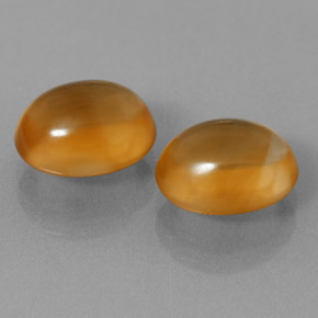 5.89 ctw Golden Citrine Stones, Natural Citrine in Oval Cabochon Shape for Sale