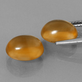 Citrine Gemstones in 10 x 8 mm (calibrated) Size for Sale, Citrine Stones in Deep Orange-Gold Color