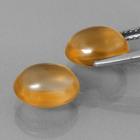 Citrine Gemstones in 10 x 8 mm (calibrated) Size for Sale, Citrine Stones in Dark Orange  Color
