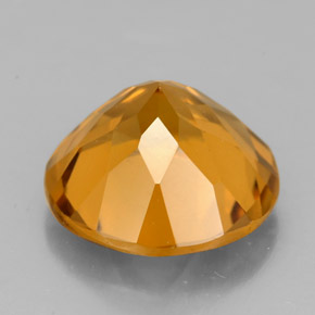 Citrine Gemstone in 11 mm (calibrated) Size for Sale, Citrine Stone in Yellow Orange Color
