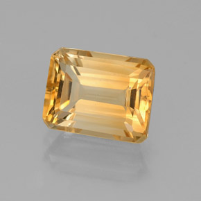 2.56 ct Yellow Citrine Stone, Natural Citrine in Octagon Facet Shape for Sale