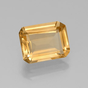 1.84 ct Yellow Citrine Stone, Natural Citrine in Octagon Facet Shape for Sale