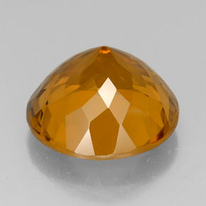 Citrine Gemstone in 18.2 mm Size for Sale, Citrine Stone in Yellow Golden Color