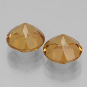 Citrine Gemstone in 8 mm (calibrated) Size for Sale, Citrine Stone in Yellow Golden Color