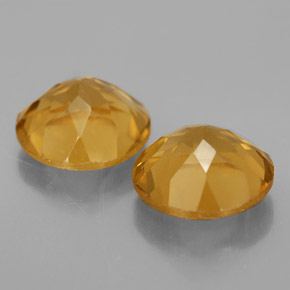 Citrine Gemstone in 9 mm (calibrated) Size for Sale, Citrine Stone in Yellow Golden Color