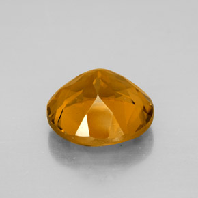 Citrine Gemstone in 12 mm (calibrated) Size for Sale, Citrine Stone in Deep Orange-Gold Color