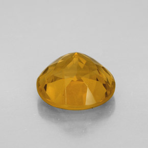 Citrine Gemstone in 12 mm (calibrated) Size for Sale, Citrine Stone in Dark Orange-Gold Color