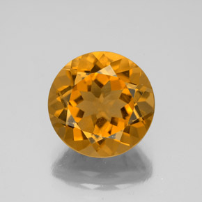 Dorado naranja Citrina Gema - 4.3ct Faceta Redonda (ID: 338811)