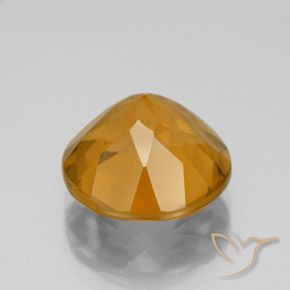 Citrine Gemstone in 12 mm (calibrated) Size for Sale, Citrine Stone in Deep Orange-Gold Color