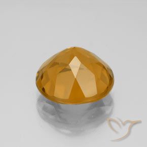 Citrine Gemstone in 11 mm (calibrated) Size for Sale, Citrine Stone in Deep Orange-Gold Color